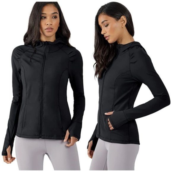 Yogalicious Women's Zip Up Hooded Jacket - Picture 1 of 14